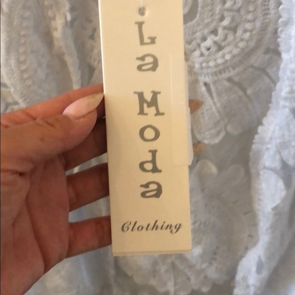 La moda brand new swim white coverup. Never worn. - Picture 2 of 3